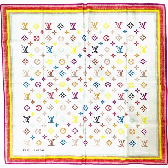 618294AS (S4) Louis Vuitton Scarf Monogram Multicolor w/Box - Picture 1 of 7